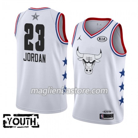 Maglia Chicago Bulls Michael Jordan 23 2019 All-Star Jordan Brand Bianco Swingman - Bambino